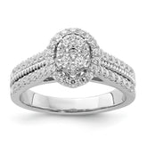 14K White Gold Lab Grown Diamond VS/SI+ G+ Cluster Ring